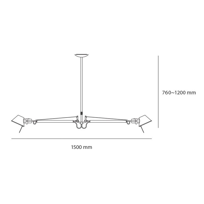 Artemide Tolomeo Sospensione Due Bracci Artemide Tolomeo Sospensione Due Bracci