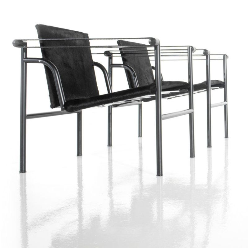 Cassina Le Corbusier LC1 Sessel Leder schwarz Cassina Le Corbusier LC1 Sessel Leder schwarz