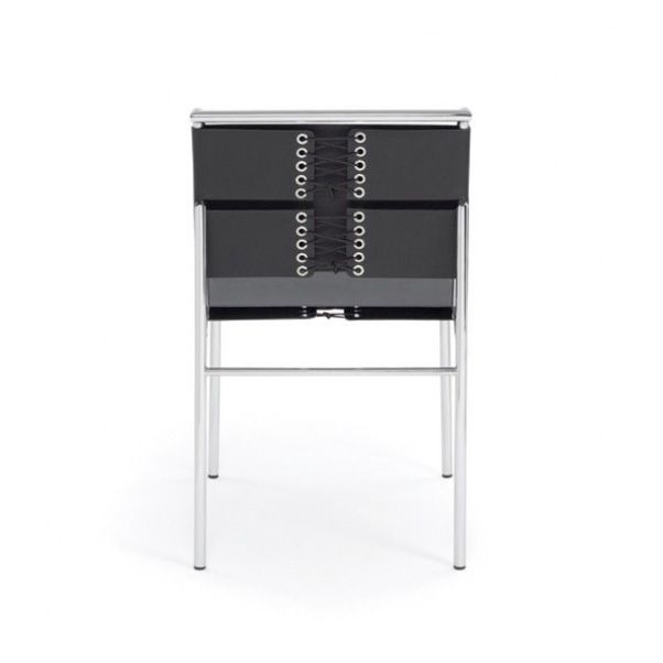 ClassiCon Roquebrune in chrom mit schwarzem Leder Geflecht