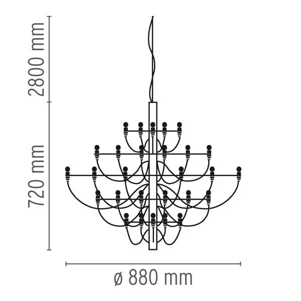Flos 2097 - 30 Kronleuchter Größe