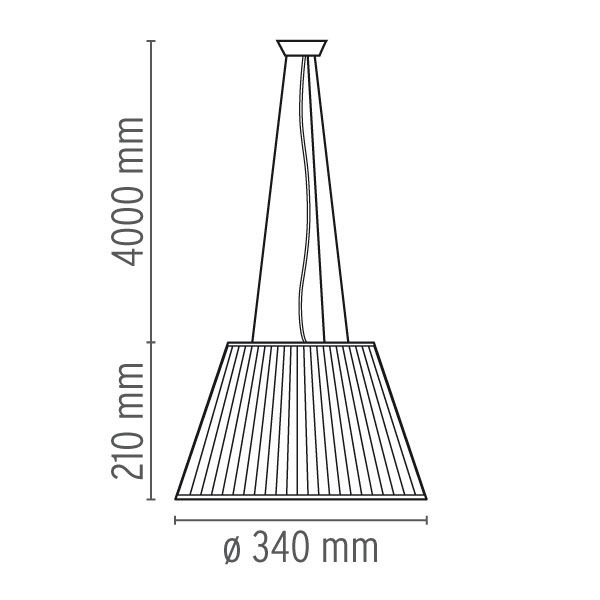 Flos Romeo Moon S1 Pendelleuchte Größe