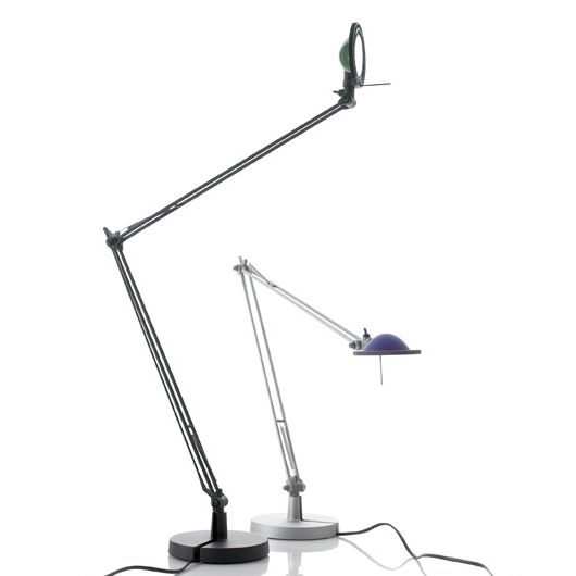 Lucepan Berenice Tavolo Grande Paar Schwarz und Aluminium Lucepan Berenice Tavolo Grande Paar Schwarz und Aluminium