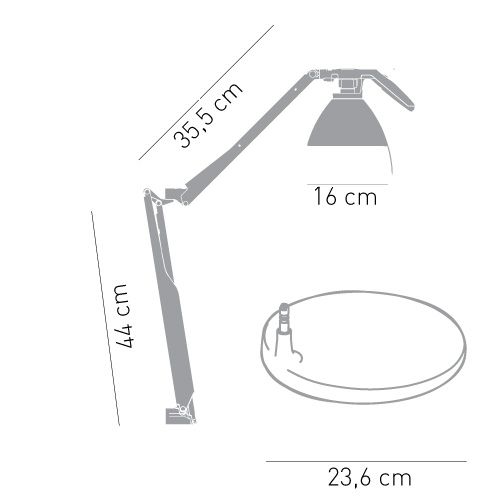 Luceplan Fortebraccio Tavolo Größe Luceplan Fortebraccio Tavolo Größe