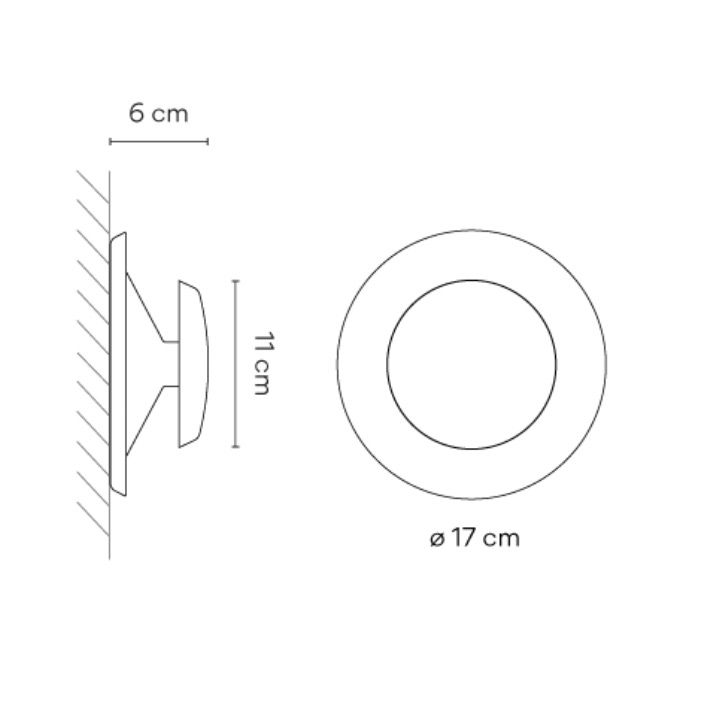 Top 1154 (17cm) Wand- & Deckenleuchte