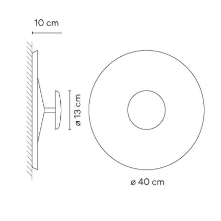 Top 1155 (40 cm) Wand- & Deckenleuchte