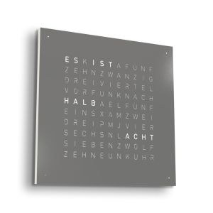QlockTwo Earth 45 (Deutsch, Grey Pepper)