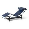 Cassina 4 Chaise longue à reglage continu Liege Kernleder blau, Gestell blau glänzend