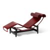 Cassina 4 Chaise longue à reglage continu Liege Kernleder rot, Gestell rot glänzend