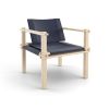COR Farmer Sessel Stoff 5093 blau, Esche natur