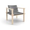 COR Farmer Sessel Stoff 5091 grau, Esche natur
