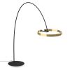 Occhio Mito largo Bogenleuchte Body schwarz-matt, Head bronze