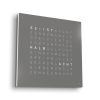 QlockTwo Earth 45 Uhr (Deutsch) Grey Pepper (Edelstahl matt grau)