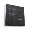 QlockTwo Earth 45 Uhr (Deutsch) Metamorphite (Schiefer)
