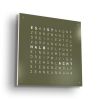 QlockTwo Earth 45 Uhr (Deutsch) Olive (Edelstahl matt grün)