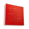 QlockTwo Earth 45 Uhr (Deutsch) Red Pepper (Edelstahl matt rot)