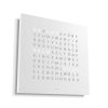 QlockTwo Earth 45 Uhr (Deutsch) White Pepper (Edelstahl matt weiß)