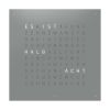 QlockTwo Earth 90 Uhr (Deutsch) Grey Pepper (Edelstahl matt grau)