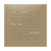 QlockTwo Earth 90 Uhr (Deutsch) Hazelnut (Edelstahl matt hellbraun)