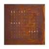 QlockTwo Earth 90 Uhr (Deutsch) Rust (Rohstahl gerostet)