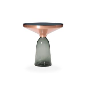 Beistelltisch Bell Side Table aus Kupfer und mungeblasenem Glas